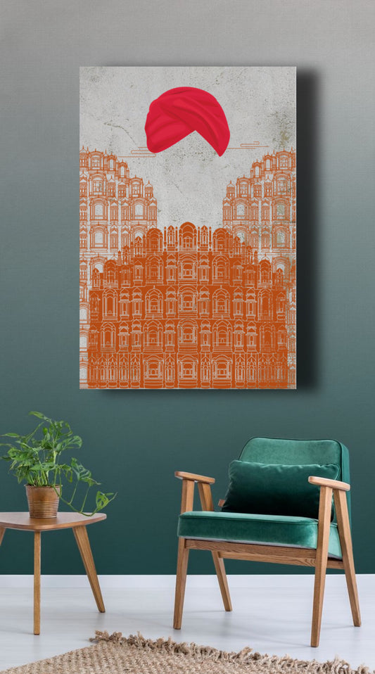 Orange Canvas Paper Digital Wall Art