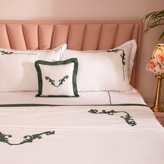 Earth Lover 500 TC Embroidered Cotton Bedsheet