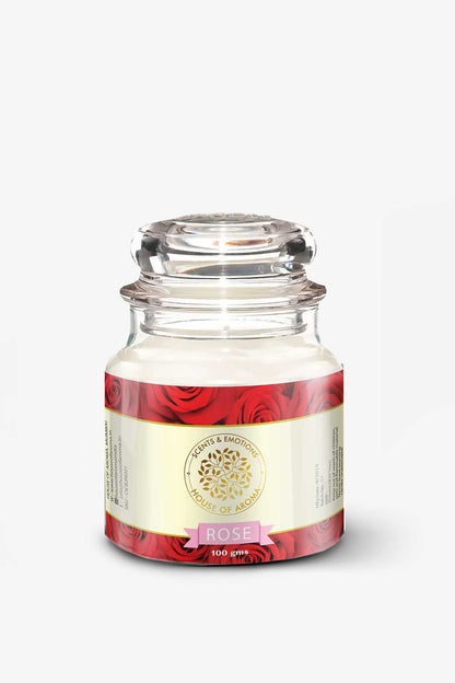 House of Aroma Rose Bell Jar Candle