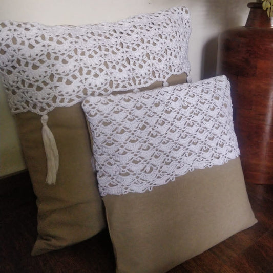 Hand Crocheted Cushion Cover