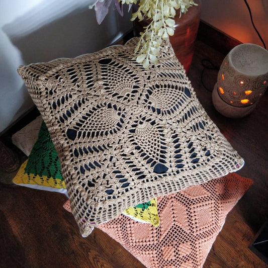 Hand Crocheted Cushion Cover