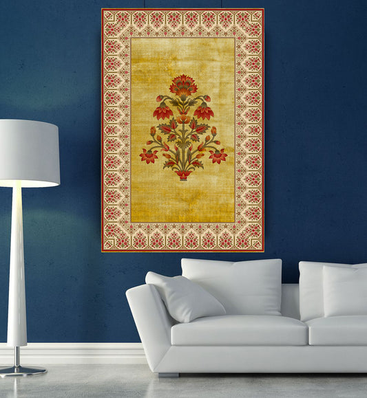 Multi-Colored Canvas Paper Indian Contemporary Digital Wall Art