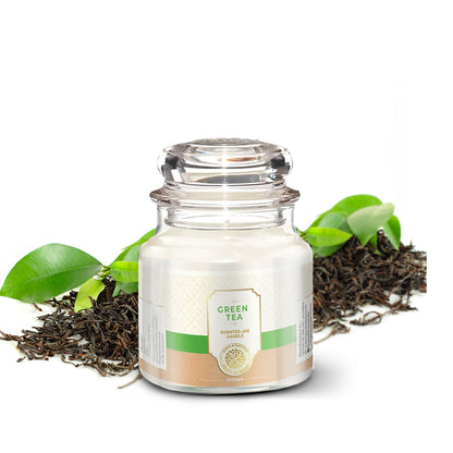 House of Aroma Green Tea Bell Jar Candle