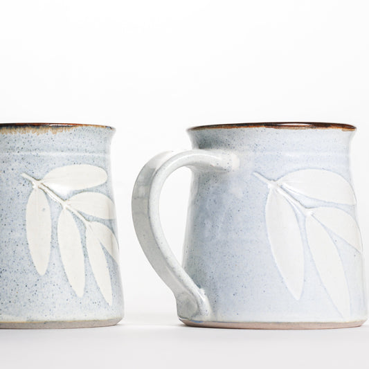 Blue & White Floral Ceramic Cups