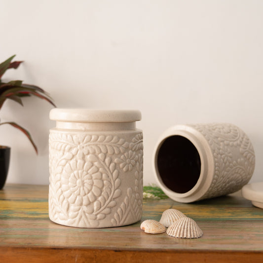 Ceramic Floral Jar