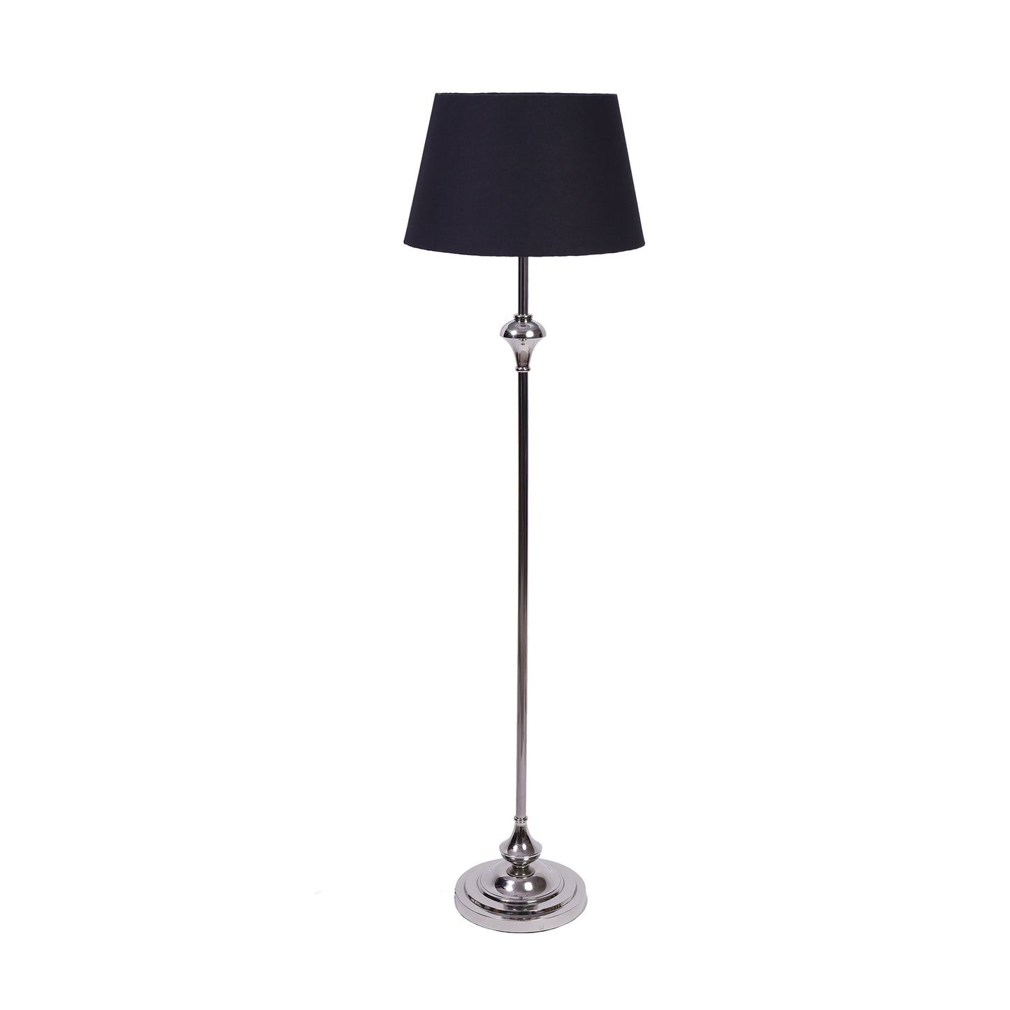 Silver Aluminium Royal Floor Lamp Standing 5ft Height Nickel Polished with 16 inches Lamp Shade